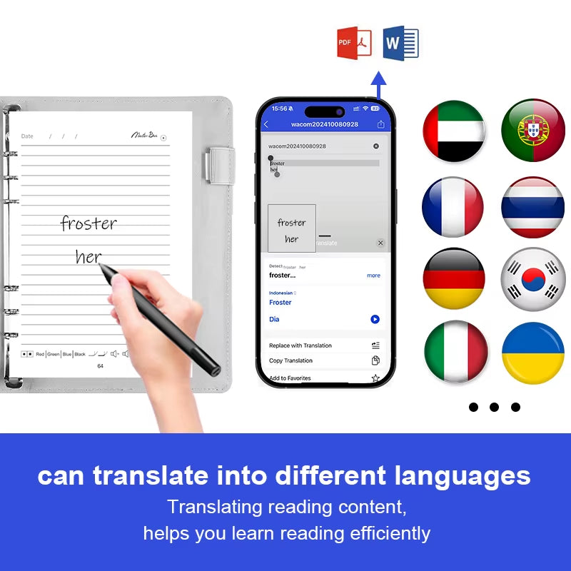 Factory Direct AI Smart Notepad Multifunction Drawing Design Function Smart Notebook Smart Pen Sync 1 Piece Custom